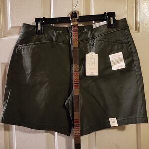 Saint Johns Bay Olive Green Women's Shorts with belt